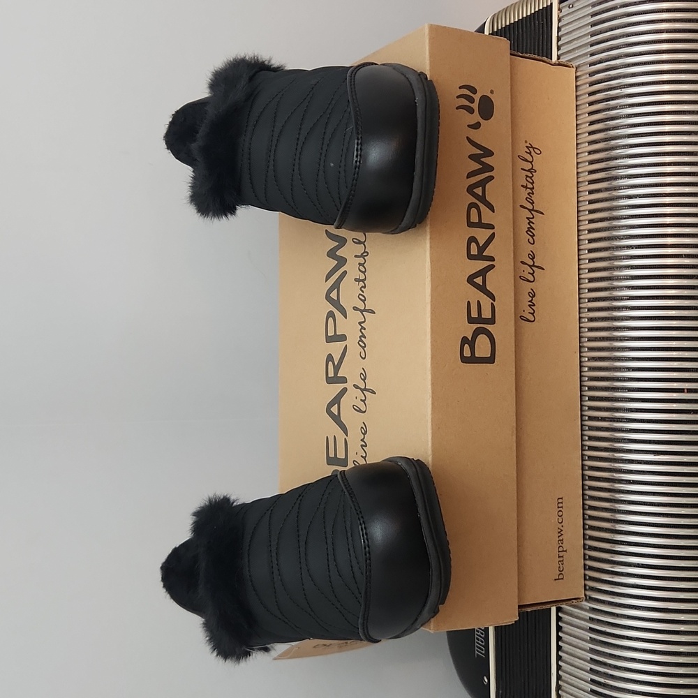 NIB- BEARPAW ELAINE BLACK NYLON SLIP-ON SNEAKER SIZE 5 - Picture 3 of 10